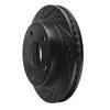 E-Line Drilled & Slotted Black Brake Rotor, 2000-2002 Mopar, Position: Front Left - image 4