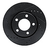 E-Line Drilled & Slotted Black Brake Rotor, 2001-2007 Mopar, Position: Front Left - image 1