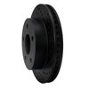 E-Line Drilled & Slotted Black Brake Rotor, 2000-2001 Mopar, Position: Front Right - image 2