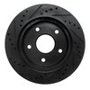 E-Line Drilled & Slotted Black Brake Rotor, 2000-2001 Mopar, Position: Front Right - image 3