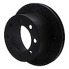 E-Line Drilled & Slotted Black Brake Rotor, 2000-2002 Mopar, Position: Rear Left - image 1