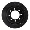 E-Line Drilled & Slotted Black Brake Rotor, 2000-2002 Mopar, Position: Rear Left - image 3