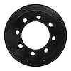 E-Line Drilled & Slotted Black Brake Rotor, 2000-2002 Mopar, Position: Rear Right - image 1