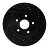 E-Line Drilled & Slotted Black Brake Rotor, Fits Select Mopar, Position: Front Left - image 3