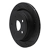 E-Line Drilled & Slotted Black Brake Rotor, Fits Select Mopar, Position: Rear Right - image 1