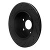 E-Line Drilled & Slotted Black Brake Rotor, Fits Select Mopar, Position: Rear Right - image 3