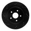 E-Line Drilled & Slotted Black Brake Rotor, Fits Select Mopar, Position: Rear Right - image 4