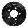 E-Line Drilled & Slotted Black Brake Rotor, 2003-2003 Mopar, Position: Rear Left - image 1