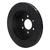 E-Line Drilled & Slotted Black Brake Rotor, 2003-2004 Mopar, Position: Front Left - image 1