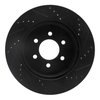 E-Line Drilled & Slotted Black Brake Rotor, 2003-2004 Mopar, Position: Front Left - image 2