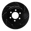 E-Line Drilled & Slotted Black Brake Rotor, 2003-2004 Mopar, Position: Front Right - image 1