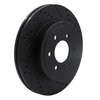 E-Line Drilled & Slotted Black Brake Rotor, 2003-2004 Mopar, Position: Front Right - image 2