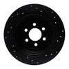 E-Line Drilled & Slotted Black Brake Rotor, 2003-2004 Mopar, Position: Rear Left - image 4
