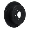 E-Line Drilled & Slotted Black Brake Rotor, 2003-2004 Mopar, Position: Rear Right - image 2
