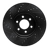 E-Line Drilled & Slotted Black Brake Rotor, 2003-2003 Mopar, Position: Front Right - image 1