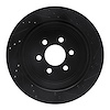 E-Line Drilled & Slotted Black Brake Rotor, 2003-2003 Mopar, Position: Rear Left - image 1