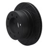 E-Line Drilled & Slotted Black Brake Rotor, 2003-2008 Mopar, Position: Rear Left - image 3