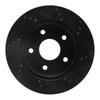 E-Line Drilled & Slotted Black Brake Rotor, 2005-2010 Fits Multiple Makes/Models, Position: Front Left - image 2
