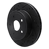 E-Line Drilled & Slotted Black Brake Rotor, 2004-2006 Mopar, Position: Rear Left - image 1