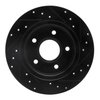 E-Line Drilled & Slotted Black Brake Rotor, 2008-2016 Fits Multiple Makes/Models, Position: Rear Left - image 2