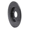 E-Line Drilled & Slotted Black Brake Rotor, 2008-2016 Fits Multiple Makes/Models, Position: Rear Right - image 3