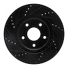 E-Line Drilled & Slotted Black Brake Rotor, Fits Select Fits Multiple Makes/Models, Position: Front Right - image 1