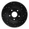 E-Line Drilled & Slotted Black Brake Rotor, 2012-2020 Fits Multiple Makes/Models, Position: Rear Left - image 3