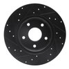 E-Line Drilled & Slotted Black Brake Rotor, 2012-2020 Fits Multiple Makes/Models, Position: Rear Right - image 2