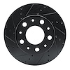 E-Line Drilled & Slotted Black Brake Rotor, Fits Select Mopar, Position: Front Left - image 1