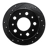 E-Line Drilled & Slotted Black Brake Rotor, 2014-2021 Mopar, Position: Rear Left - image 1