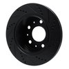 E-Line Drilled & Slotted Black Brake Rotor, 2014-2021 Mopar, Position: Rear Left - image 3