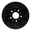 E-Line Drilled & Slotted Black Brake Rotor, 2014-2021 Mopar, Position: Rear Left - image 4