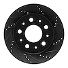 E-Line Drilled & Slotted Black Brake Rotor, 2014-2021 Mopar, Position: Rear Right - image 1