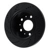 E-Line Drilled & Slotted Black Brake Rotor, 2014-2021 Mopar, Position: Rear Right - image 4