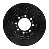 E-Line Drilled & Slotted Black Brake Rotor, Fits Select Mopar, Position: Rear Right - image 1
