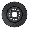 E-Line Drilled & Slotted Black Brake Rotor, Fits Select Mopar, Position: Front Left - image 1