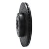 E-Line Drilled & Slotted Black Brake Rotor, Fits Select Mopar, Position: Front Left - image 2