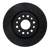 E-Line Drilled & Slotted Black Brake Rotor, Fits Select Mopar, Position: Front Right - image 1
