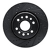 E-Line Drilled & Slotted Black Brake Rotor, Fits Select Mopar, Position: Front Left - image 1