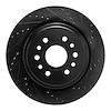 E-Line Drilled & Slotted Black Brake Rotor, Fits Select Mopar, Position: Rear Right - image 1
