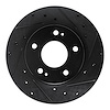 E-Line Drilled & Slotted Black Brake Rotor, 1998-1998 Mopar, Position: Front Right - image 1