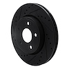 E-Line Drilled & Slotted Black Brake Rotor, 2005-2010 Mopar, Position: Front Left - image 1