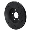 E-Line Drilled & Slotted Black Brake Rotor, 2005-2010 Mopar, Position: Front Left - image 3