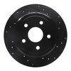 E-Line Drilled & Slotted Black Brake Rotor, 2005-2010 Mopar, Position: Rear Right - image 2