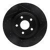 E-Line Drilled & Slotted Black Brake Rotor, 2006-2010 Mopar, Position: Front Right - image 1