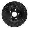E-Line Drilled & Slotted Black Brake Rotor, 2006-2010 Mopar, Position: Rear Left - image 1