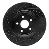 E-Line Drilled & Slotted Black Brake Rotor, 2006-2010 Mopar, Position: Rear Right - image 1
