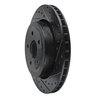 E-Line Drilled & Slotted Black Brake Rotor, 2006-2010 Mopar, Position: Rear Right - image 3