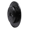 E-Line Drilled & Slotted Black Brake Rotor, Fits Select Mopar, Position: Rear Left - image 1