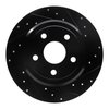 E-Line Drilled & Slotted Black Brake Rotor, Fits Select Mopar, Position: Rear Right - image 3